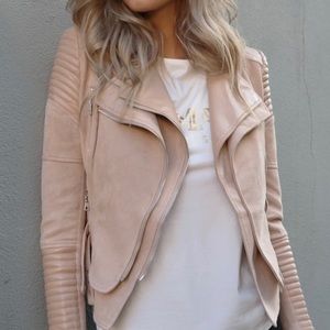 BIKER MOTO JACKET - NUDE